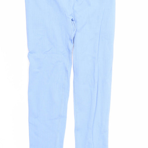 Mango Womens Blue Polyester Compression Leggings Size S Regular Pullover