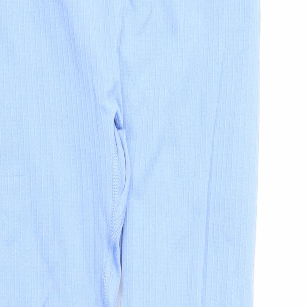 Mango Womens Blue Polyester Compression Leggings Size S Regular Pullover