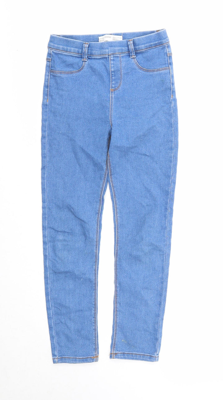 Denim & Co. Girls Blue Cotton Jegging Jeans Size 10-11 Years Regular