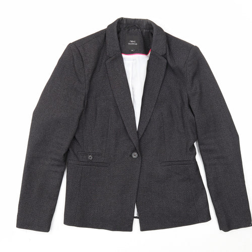 NEXT Womens Grey Polyester Jacket Suit Jacket Size 14