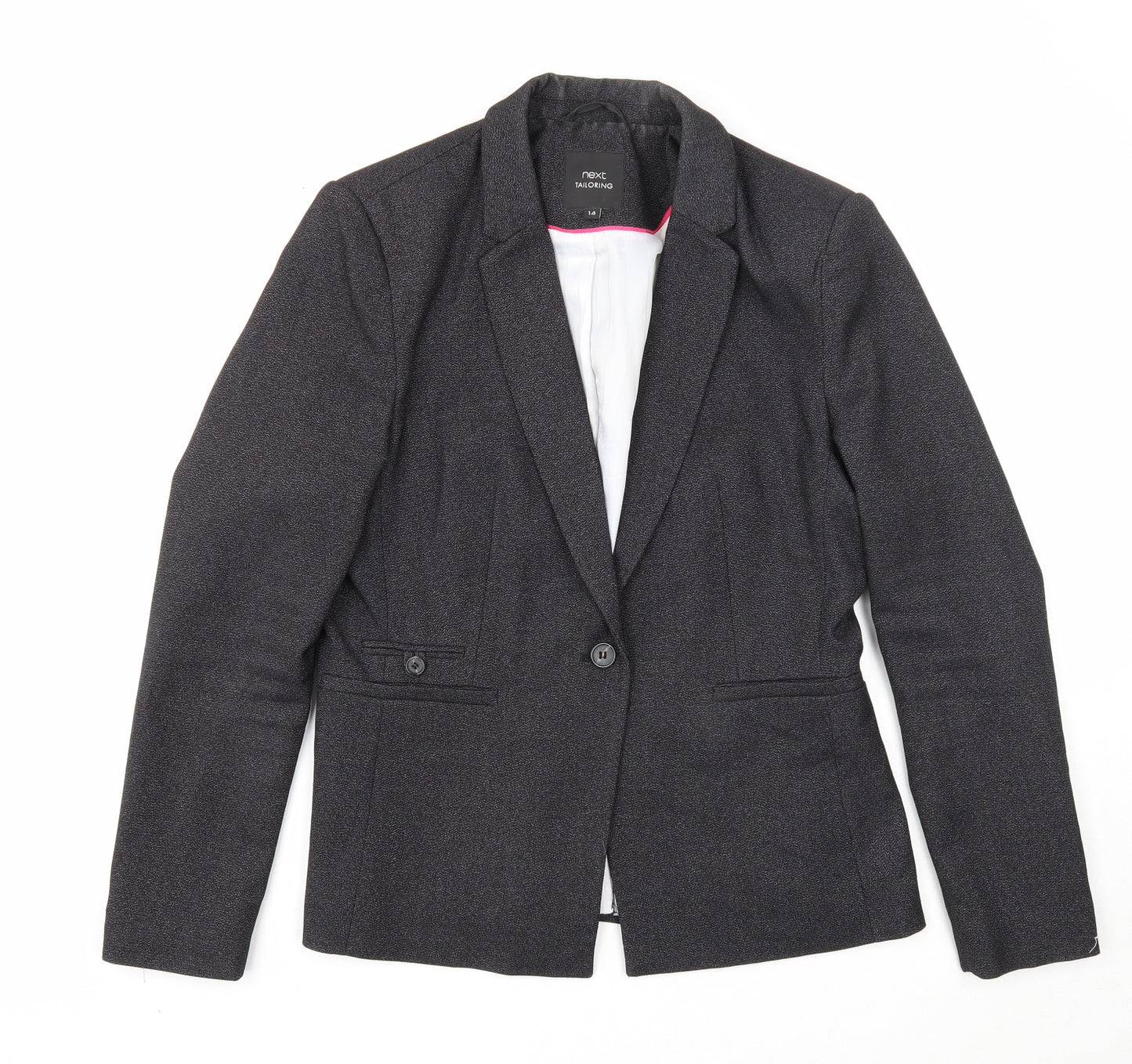 NEXT Womens Grey Polyester Jacket Suit Jacket Size 14