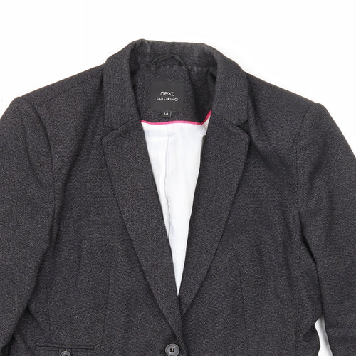 NEXT Womens Grey Polyester Jacket Suit Jacket Size 14
