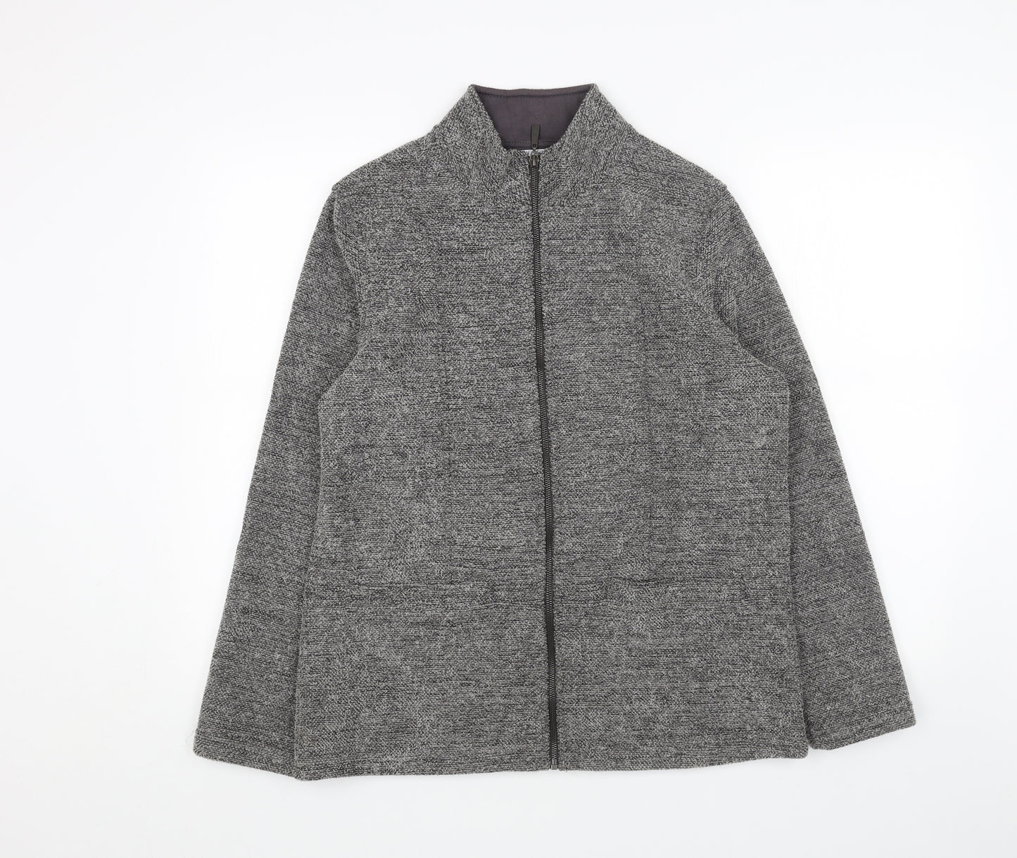 Marks and Spencer Womens Grey Jacket Size 12 Zip