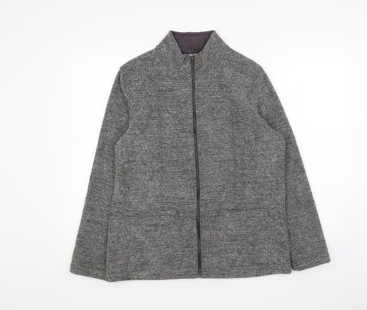 Marks and Spencer Womens Grey Jacket Size 12 Zip