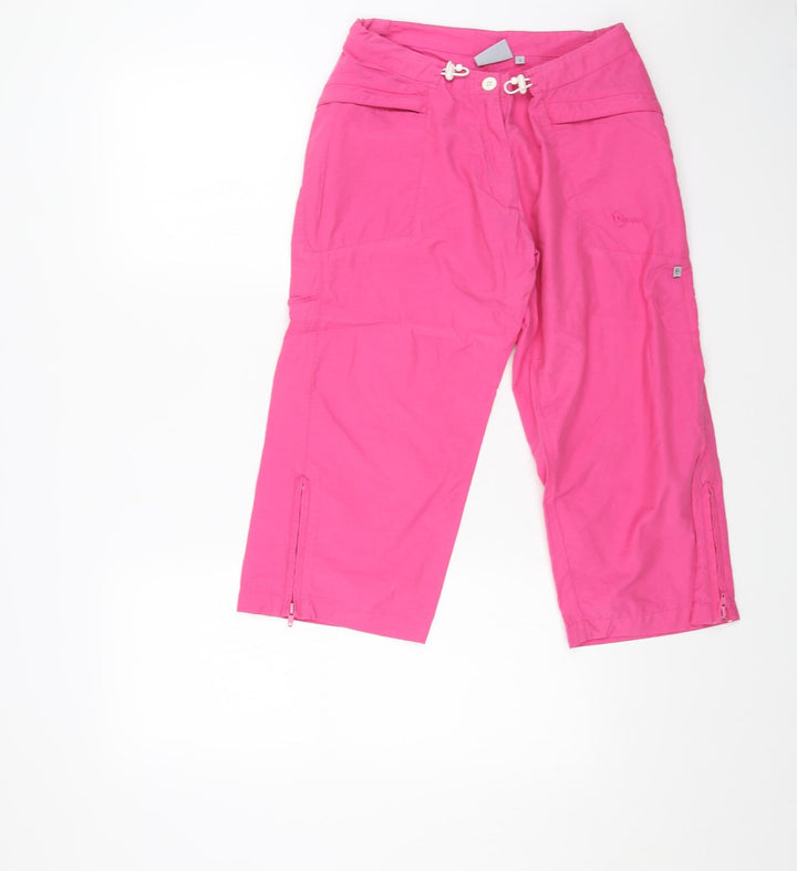 team adventure Womens Pink Cotton Bermuda Shorts Size S L18 in Regular Drawstring