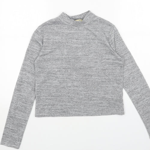 Cameo Rose Womens Grey High Neck Camel Pullover Jumper Size L