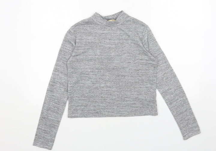 Cameo Rose Womens Grey High Neck Camel Pullover Jumper Size L