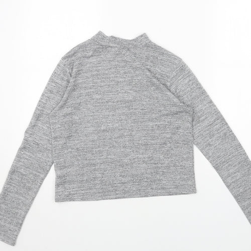 Cameo Rose Womens Grey High Neck Camel Pullover Jumper Size L