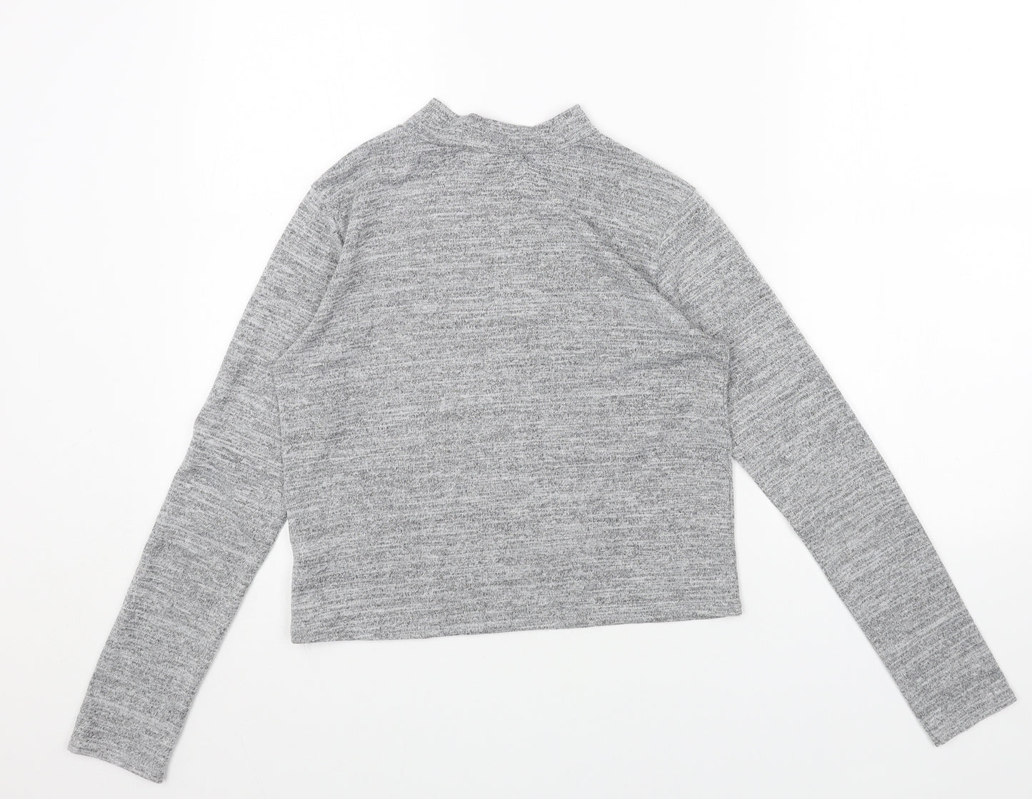 Cameo Rose Womens Grey High Neck Camel Pullover Jumper Size L