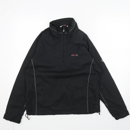 FIVE Womens Black Polyester Pullover Sweatshirt Size 10 Zip