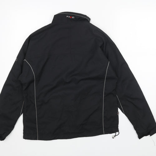FIVE Womens Black Polyester Pullover Sweatshirt Size 10 Zip