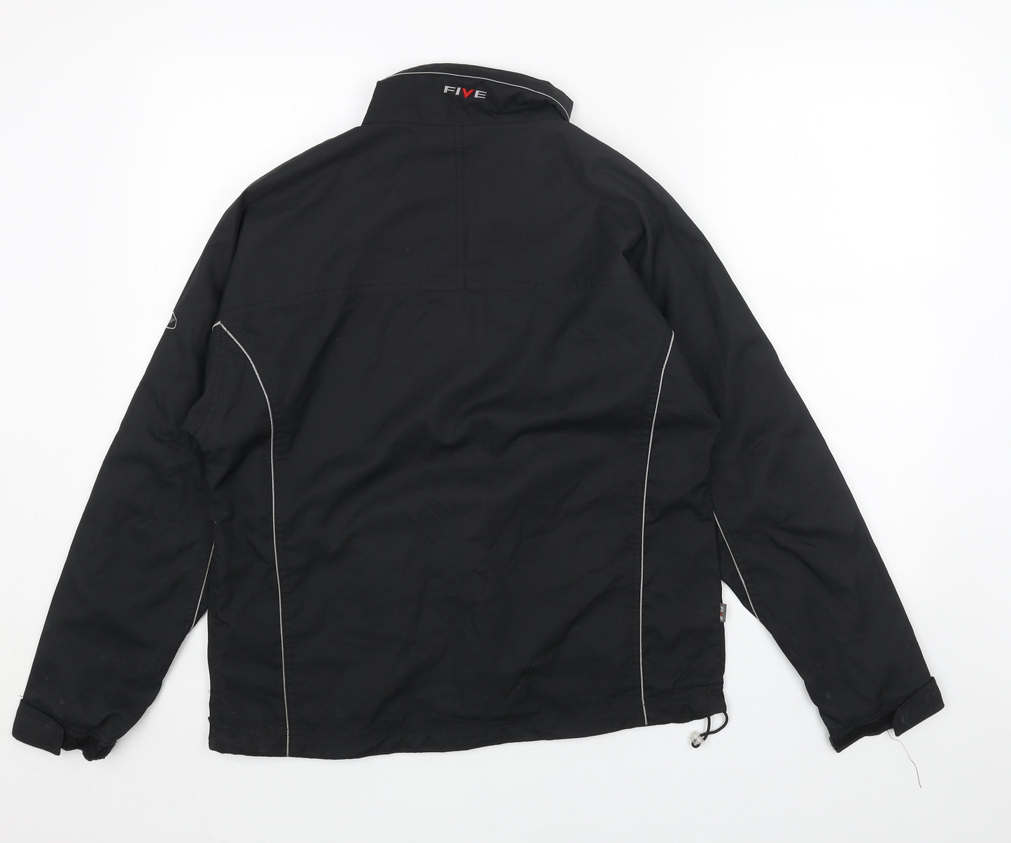 FIVE Womens Black Polyester Pullover Sweatshirt Size 10 Zip
