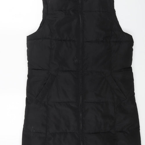 PEBBLE BAY Womens Black Gilet Jacket Size 14 Zip