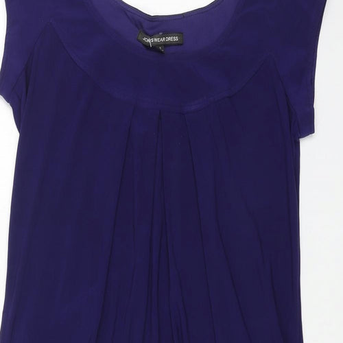 Jones Wear Womens Purple Polyester Shift Size 8 Scoop Neck Pullover