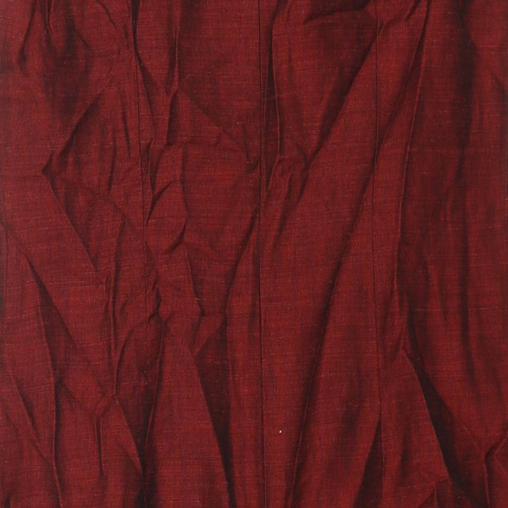 Principles Womens Red Linen A-Line Size 14 V-Neck Zip