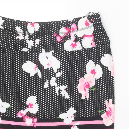 Eugen Klein Womens Black Geometric Polyester Straight & Pencil Skirt Size 32 in