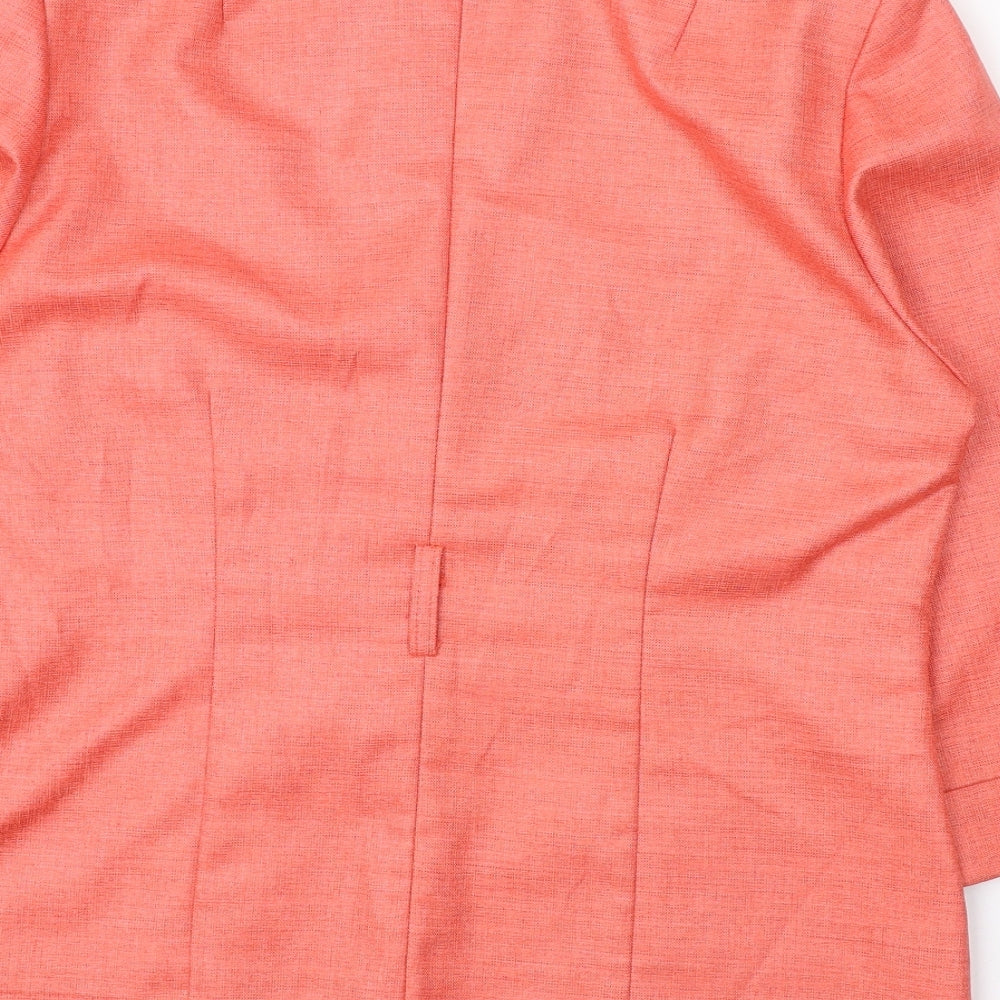 Sommermann Womens Pink Polyester Jacket Blazer Size 12