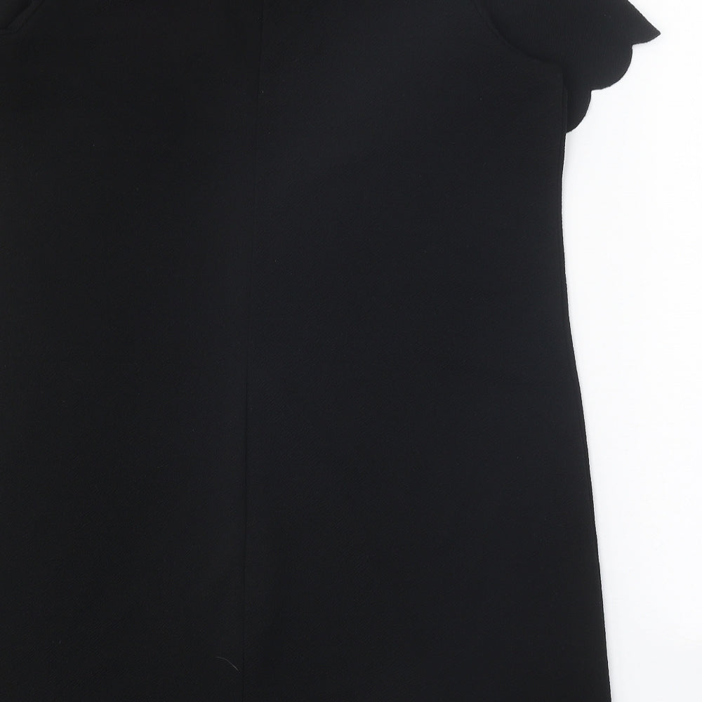 Boohoo Womens Black Polyester Shift Size 16 V-Neck Pullover