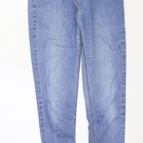 Preworn Womens Blue Cotton Jegging Jeans Size 28 in Regular Button