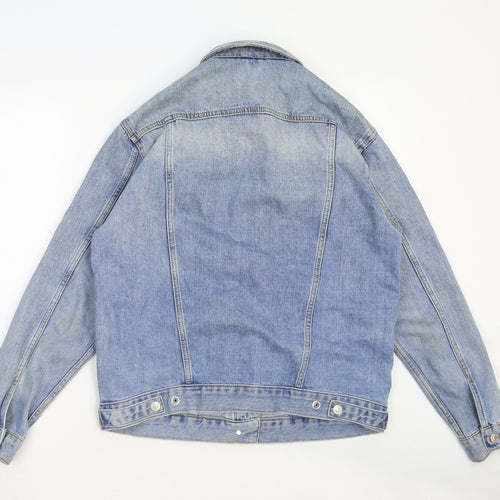 6 Womens Blue Jacket Size S Button