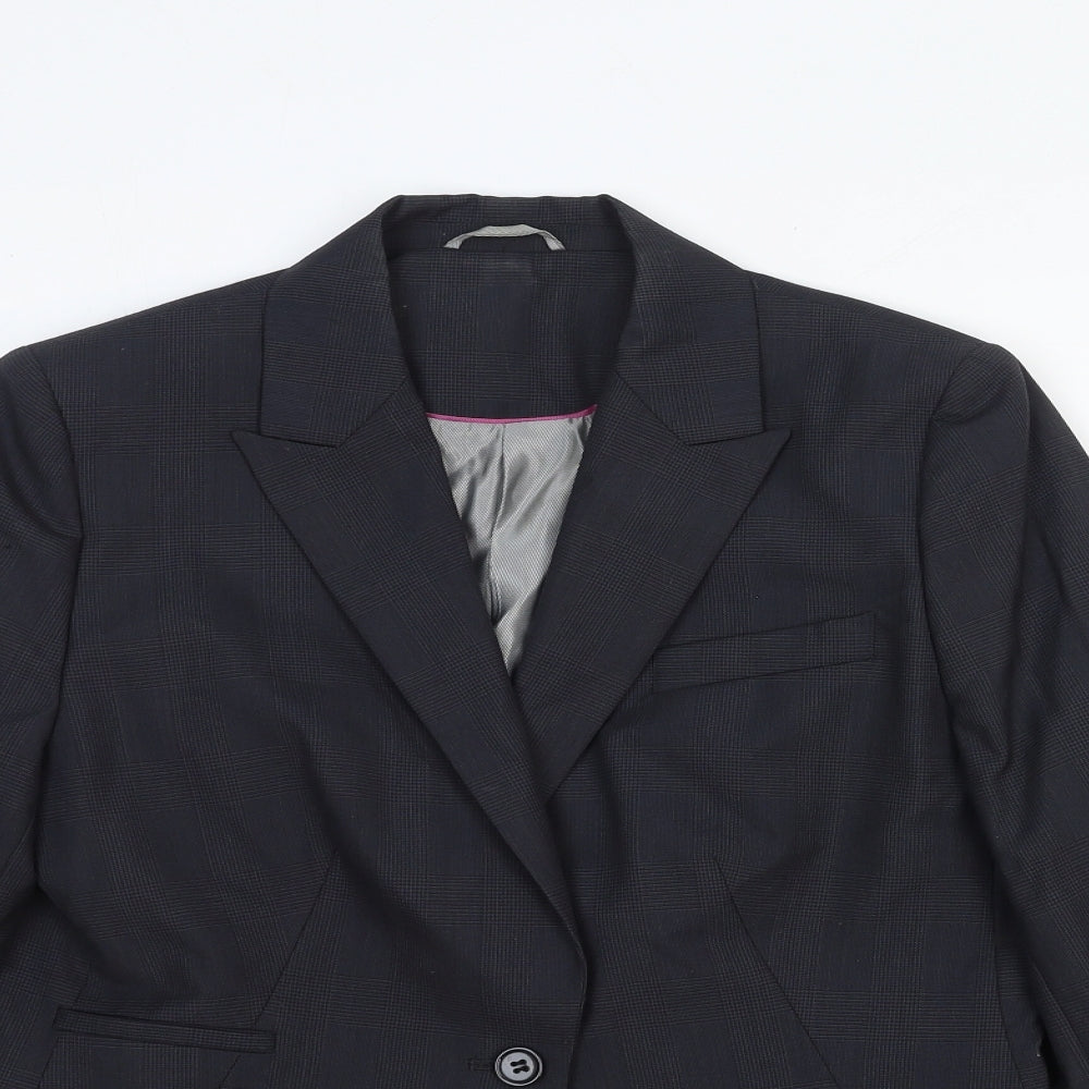 Austin Reed Womens Grey Cotton Jacket Suit Jacket Size 12