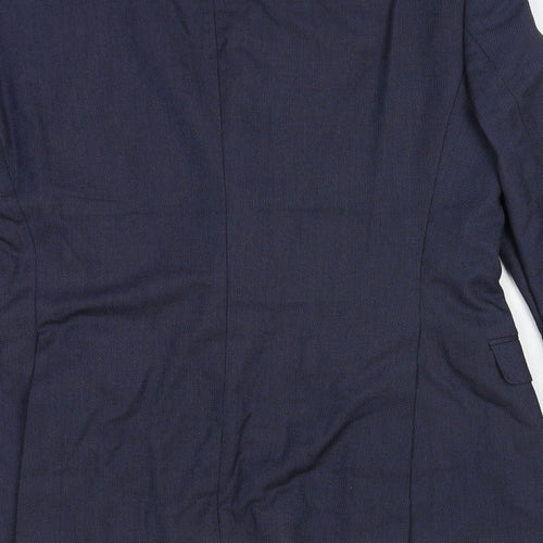 Zara Mens Blue Viscose Jacket Suit Jacket Size 38 Regular