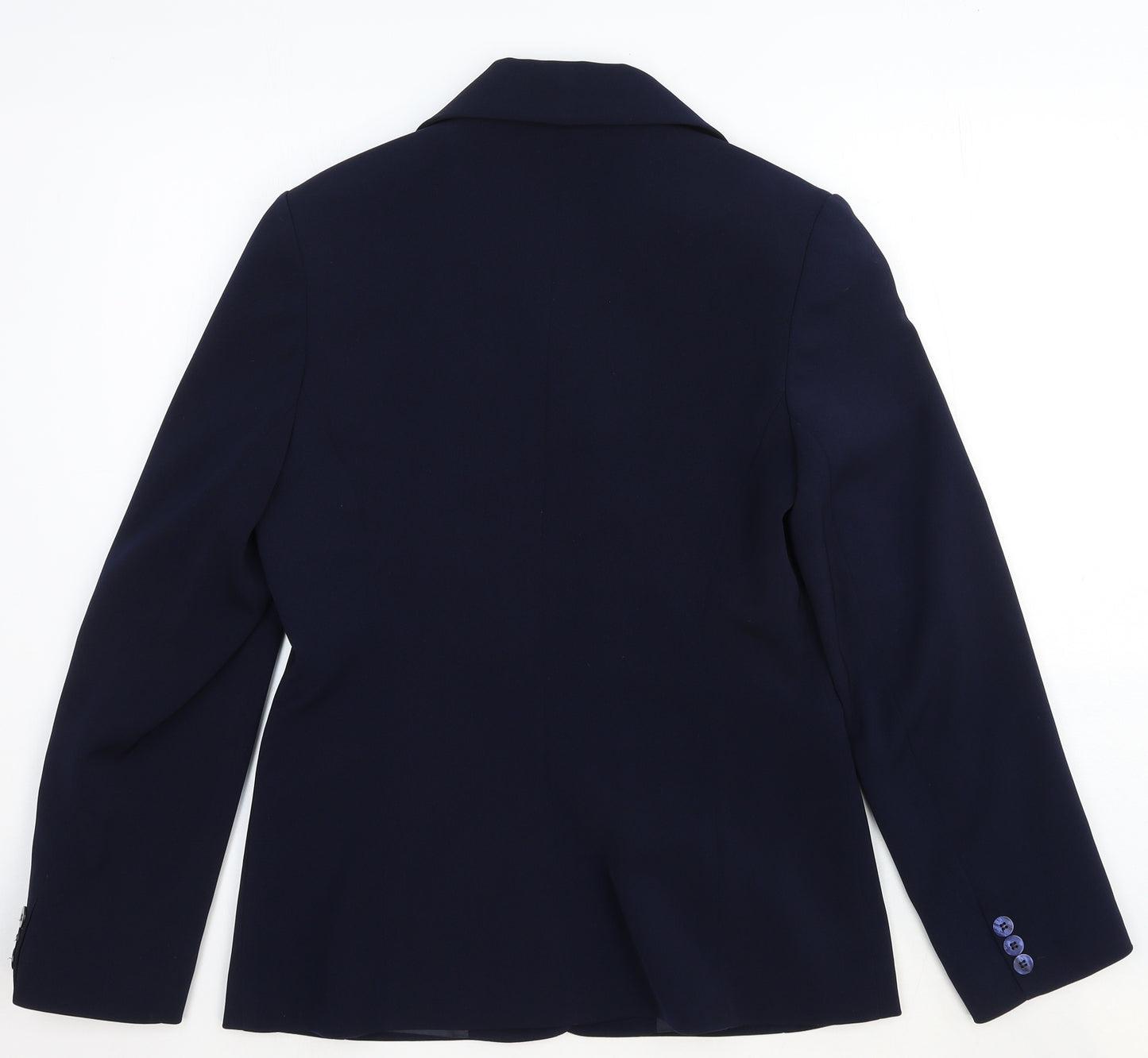 AMARANTO Womens Blue Cotton Jacket Suit Jacket Size S