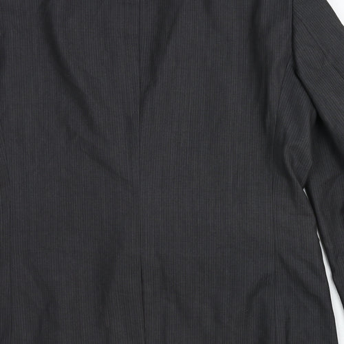 NEXT Mens Grey Striped Cotton Jacket Suit Jacket Size 44 Regular