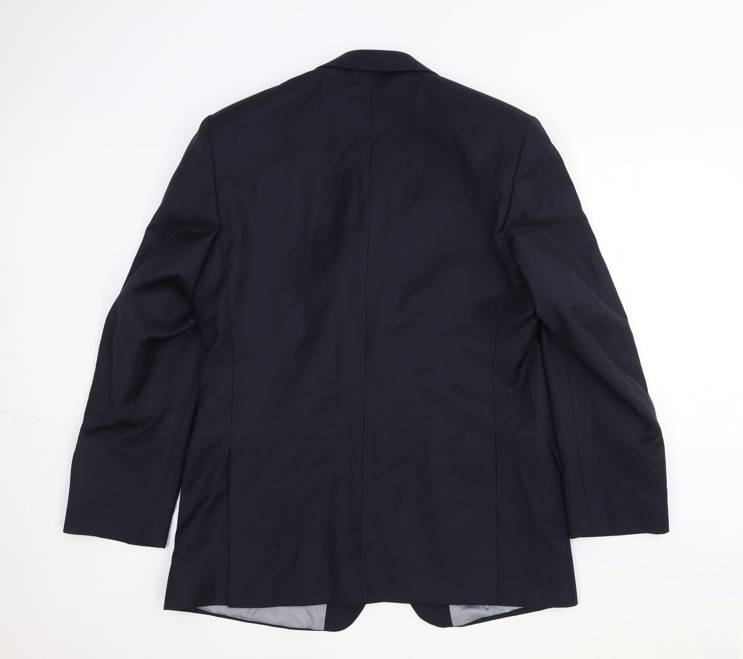 Stvdio Mens Blue Wool Jacket Suit Jacket Size 40 Regular