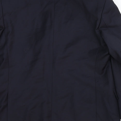 Stvdio Mens Blue Wool Jacket Suit Jacket Size 40 Regular