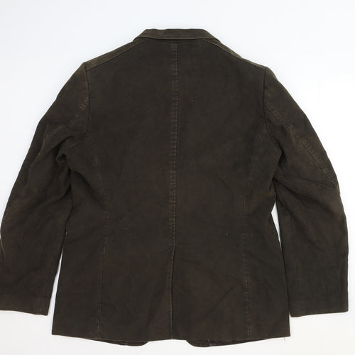 Cedarwood State Mens Brown Polyester Jacket Blazer Size 44 Regular