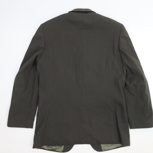 Van Kollem Mens Green Wool Jacket Suit Jacket Size 44 Regular