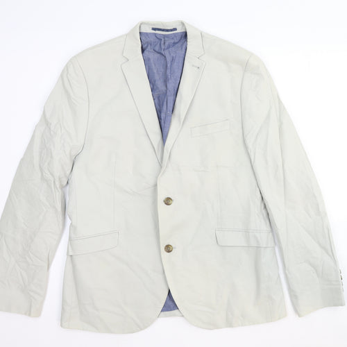 NEXT Mens Ivory Wool Jacket Suit Jacket Size 44 Regular