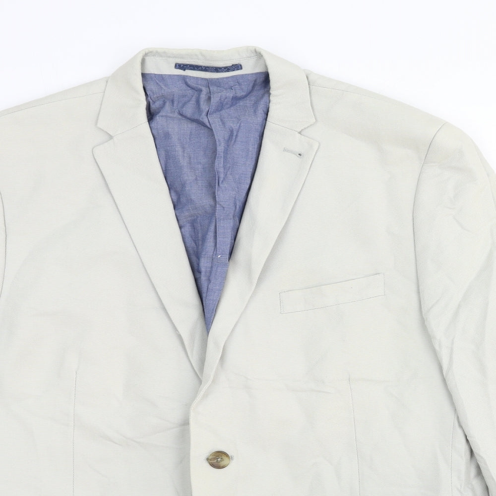 NEXT Mens Ivory Wool Jacket Suit Jacket Size 44 Regular
