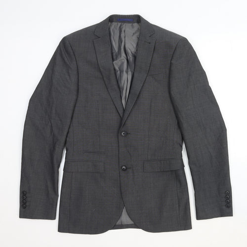 NEXT Mens Grey Wool Jacket Suit Jacket Size 34 Regular