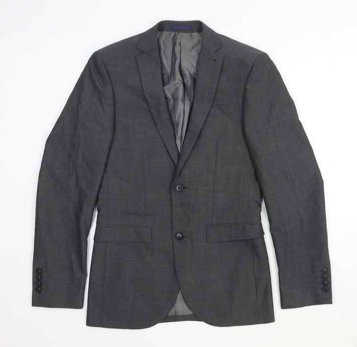 NEXT Mens Grey Wool Jacket Suit Jacket Size 34 Regular