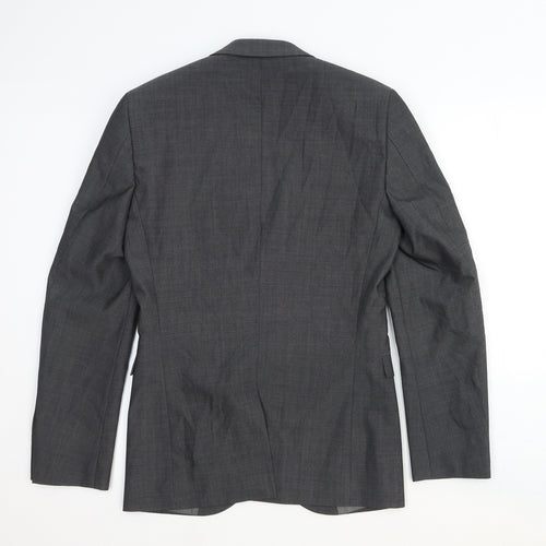 NEXT Mens Grey Wool Jacket Suit Jacket Size 34 Regular