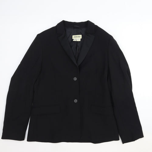 Country Road Womens Black Wool Jacket Suit Jacket Size 12