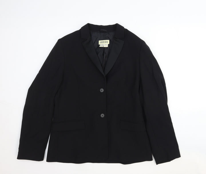 Country Road Womens Black Wool Jacket Suit Jacket Size 12