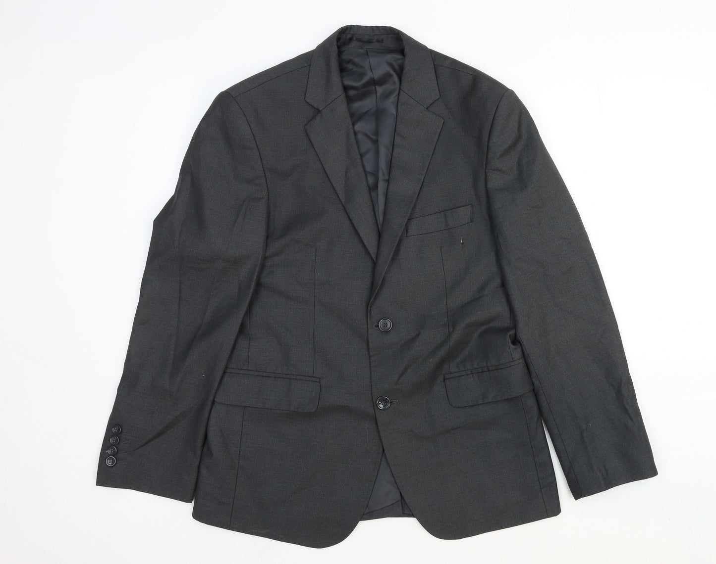 Frencheye Mens Grey Wool Jacket Suit Jacket Size 38 Regular