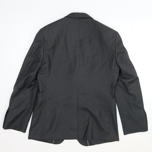 Frencheye Mens Grey Wool Jacket Suit Jacket Size 38 Regular