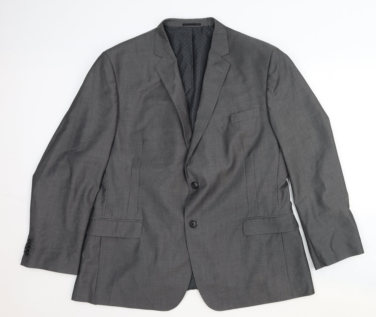 F&F Mens Grey Wool Jacket Suit Jacket Size 48 Regular