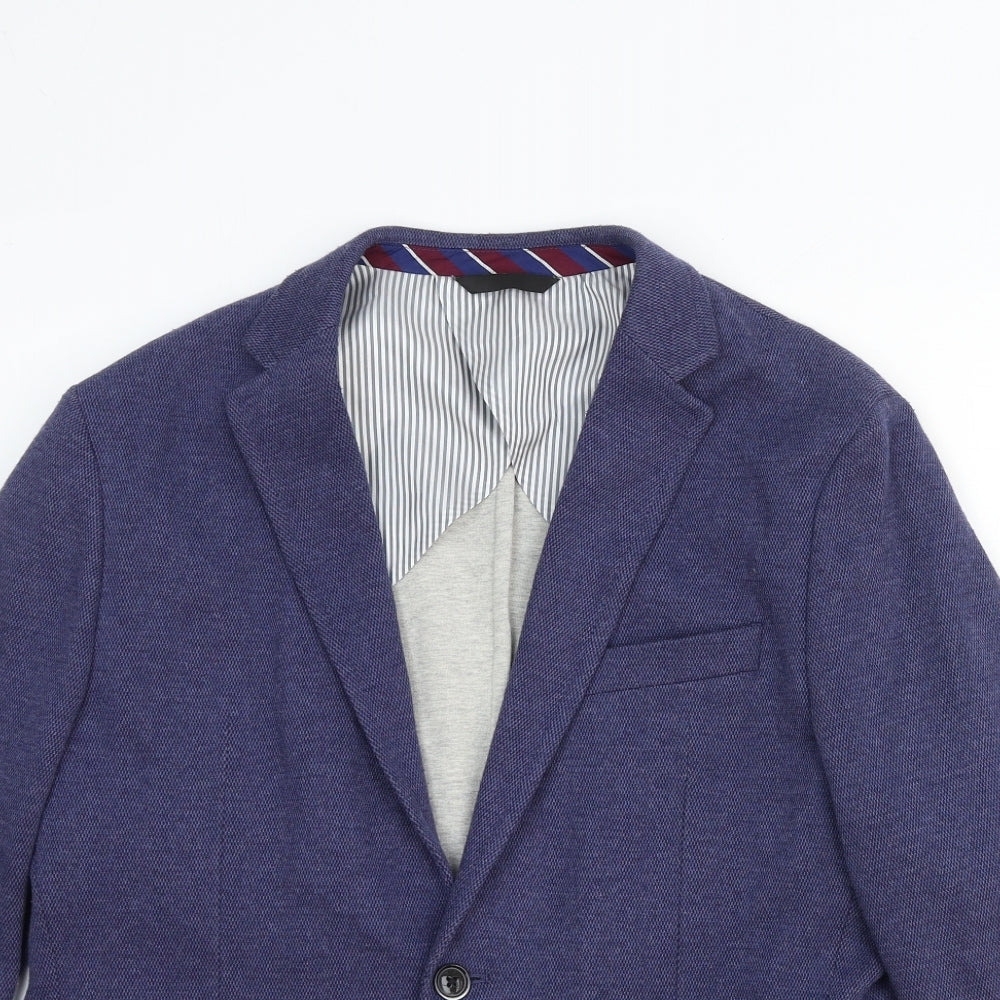 Banana Republic Mens Blue Wool Jacket Blazer Size 40 Regular