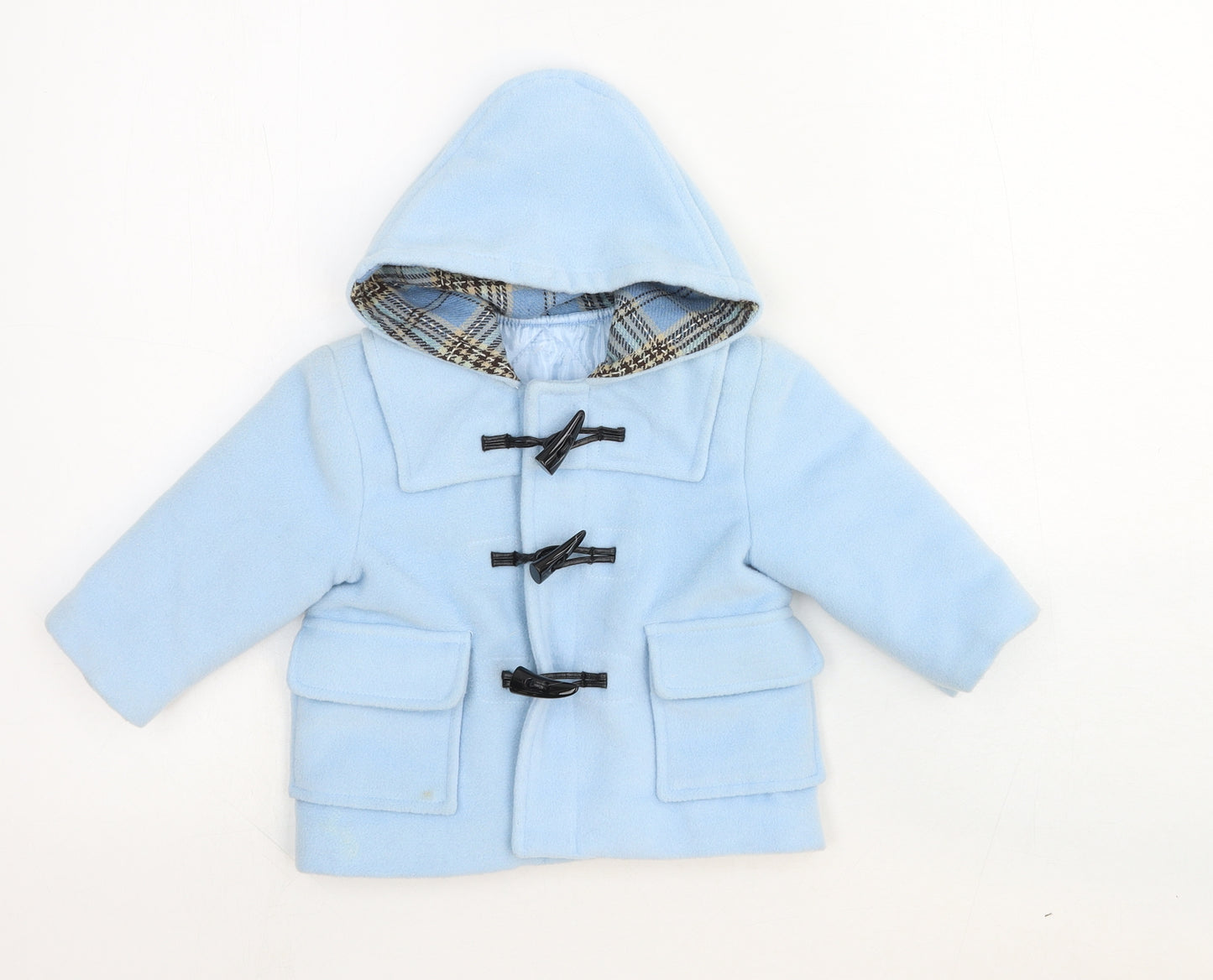 Preworn Baby Blue Duffle Coat Coat Size 12 Months Snap
