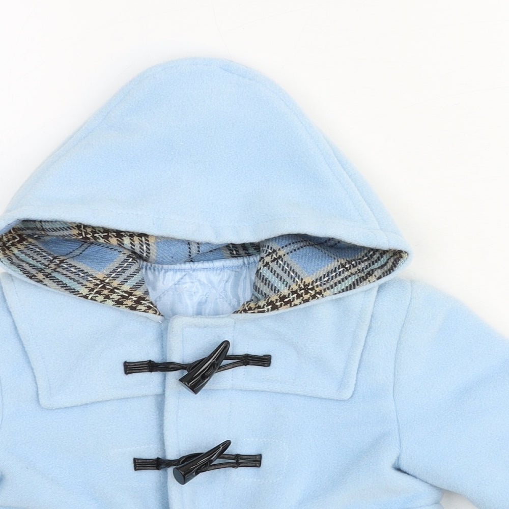 Preworn Baby Blue Duffle Coat Coat Size 12 Months Snap