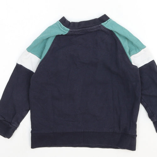 John Lewis Boys Multicoloured Colourblock Cotton Pullover Sweatshirt Size 6 Years Pullover