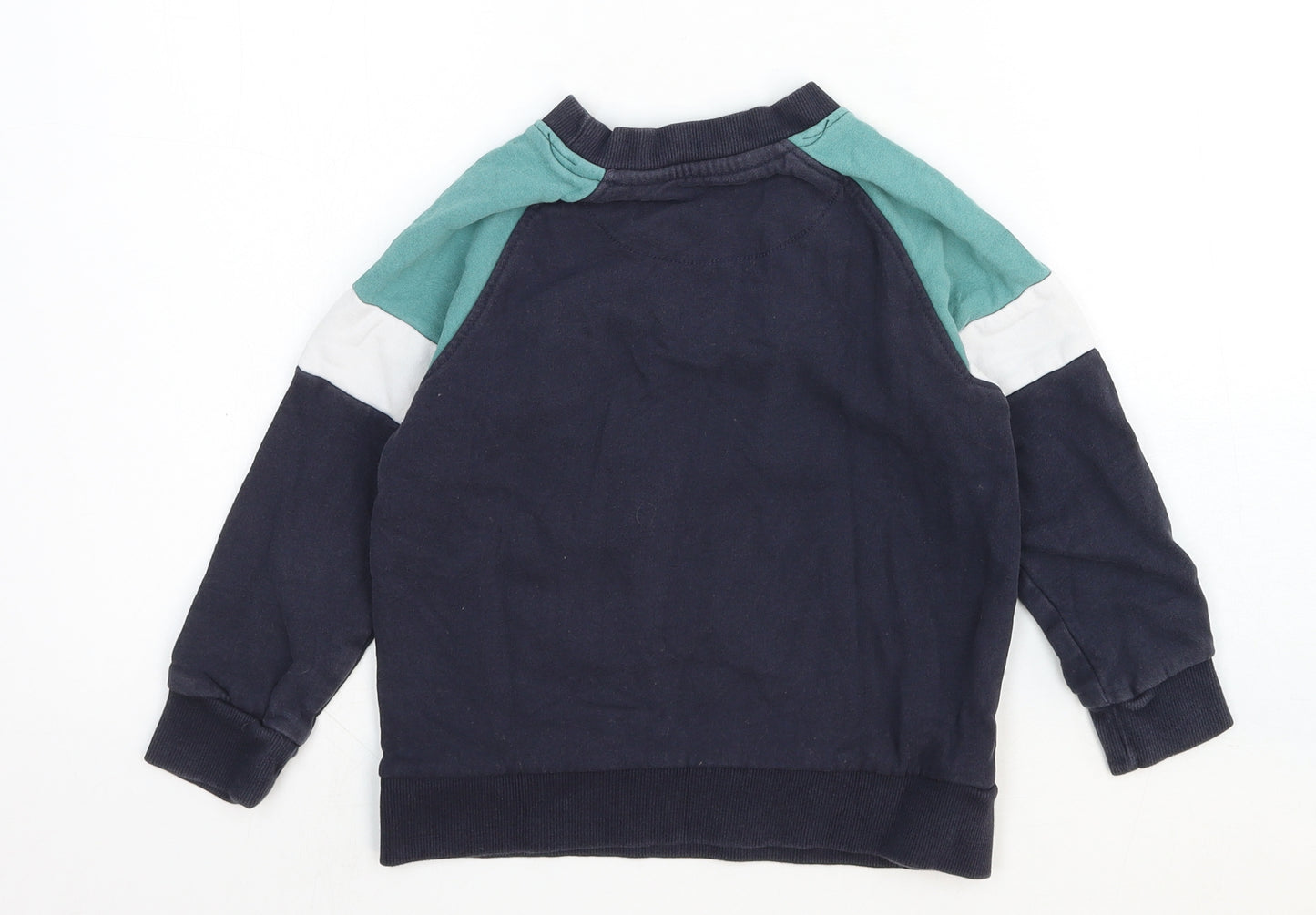 John Lewis Boys Multicoloured Colourblock Cotton Pullover Sweatshirt Size 6 Years Pullover