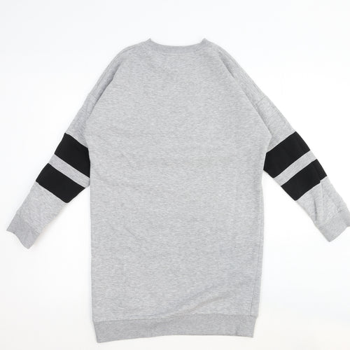 Topshop Womens Grey Cotton Pullover Sweatshirt Size 8 Pullover