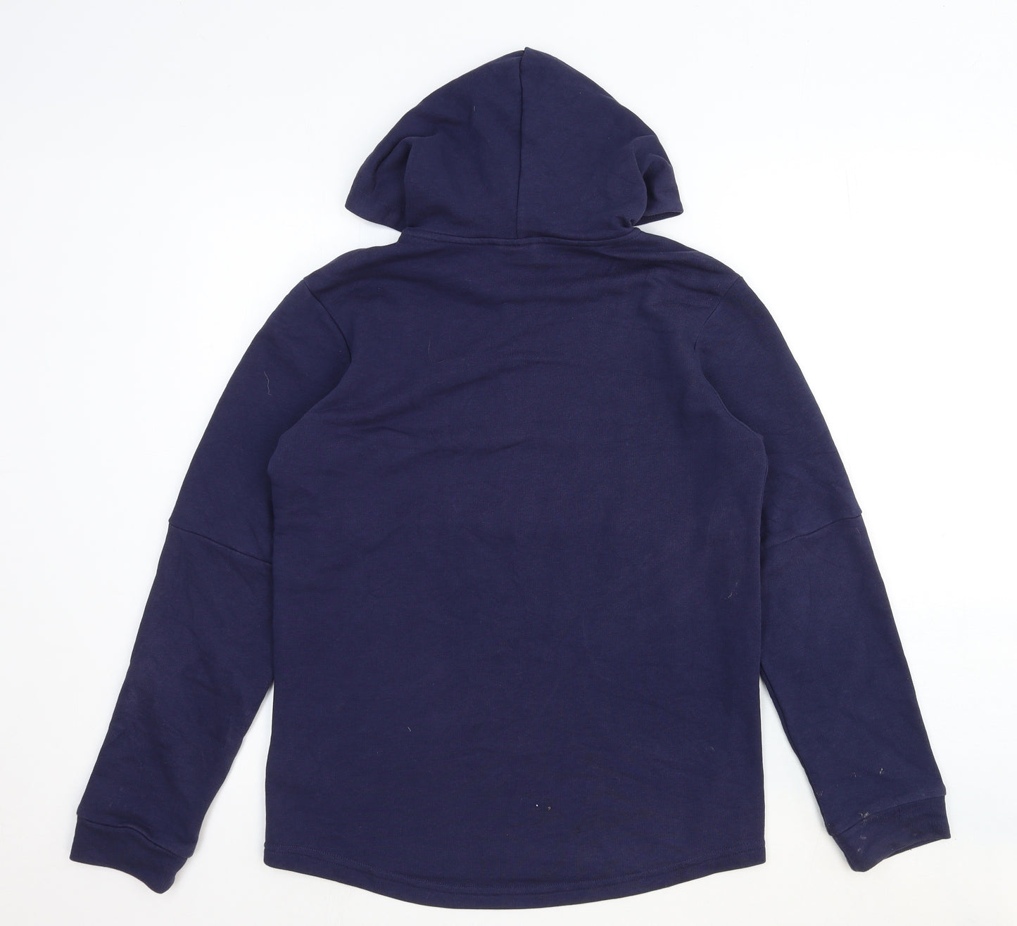 PUMA Boys Blue Cotton Pullover Hoodie Size 13-14 Years Zip