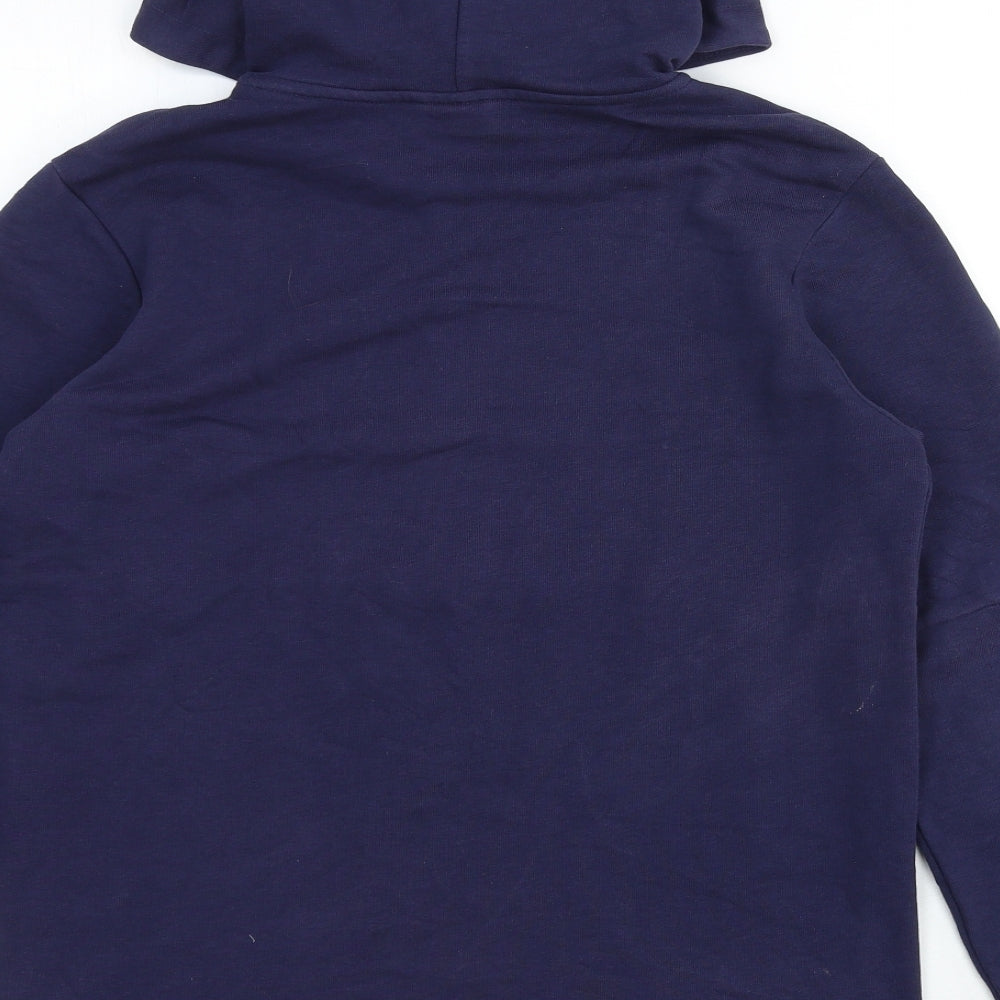 PUMA Boys Blue Cotton Pullover Hoodie Size 13-14 Years Zip